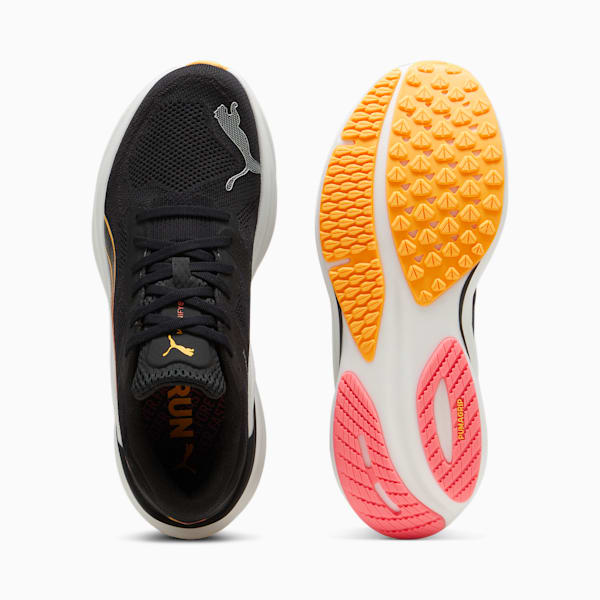 Tenis de running para hombre Magnify NITRO™ 2, PUMA Black-Sun Stream-Sunset Glow, extralarge